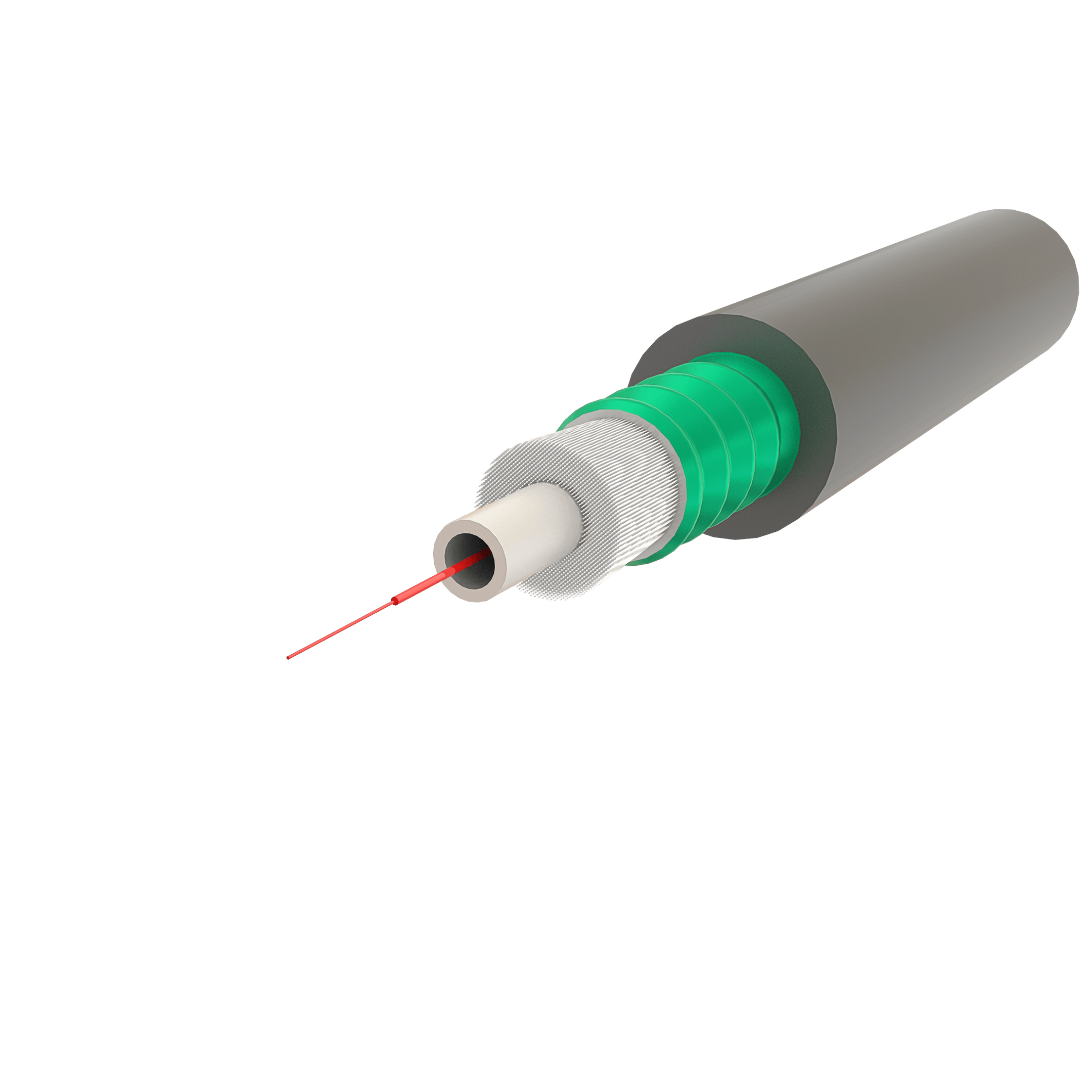 Çelik Zırhlı Merkezi Tüplü Fiber Optik Kablo | Gel-Free | U-BQ(ZN)(SR)BH | Up to 24F | 2000 metre