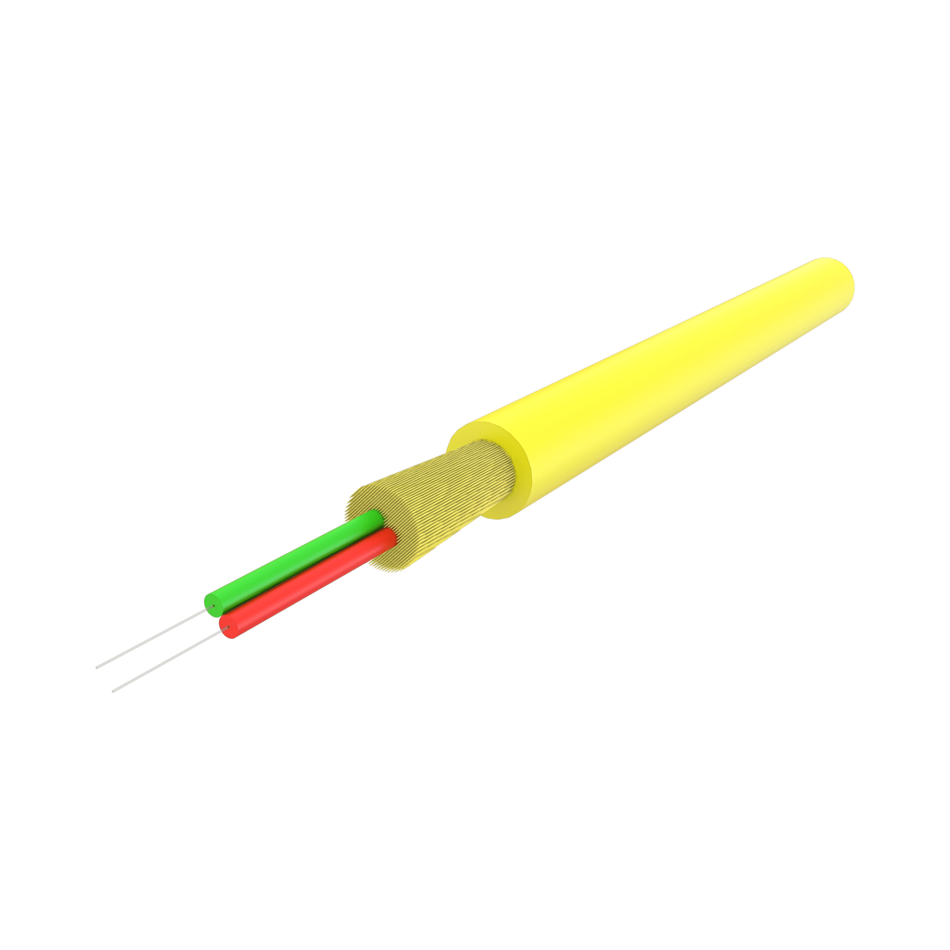 Dupleks Round Fiber Optik Kablo 2.1mm | I-VT6(ZN-AY)H 1x2 | 1000 metre